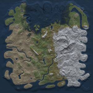 Thumbnail Rust Map: Procedural Map, Size: 6000, Seed: 257930034, 17 Monuments