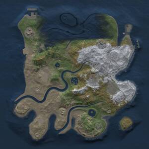 Thumbnail Rust Map: Procedural Map, Size: 3000, Seed: 1041482989, 11 Monuments