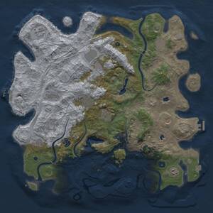 Thumbnail Rust Map: Procedural Map, Size: 4500, Seed: 2108581063, 17 Monuments