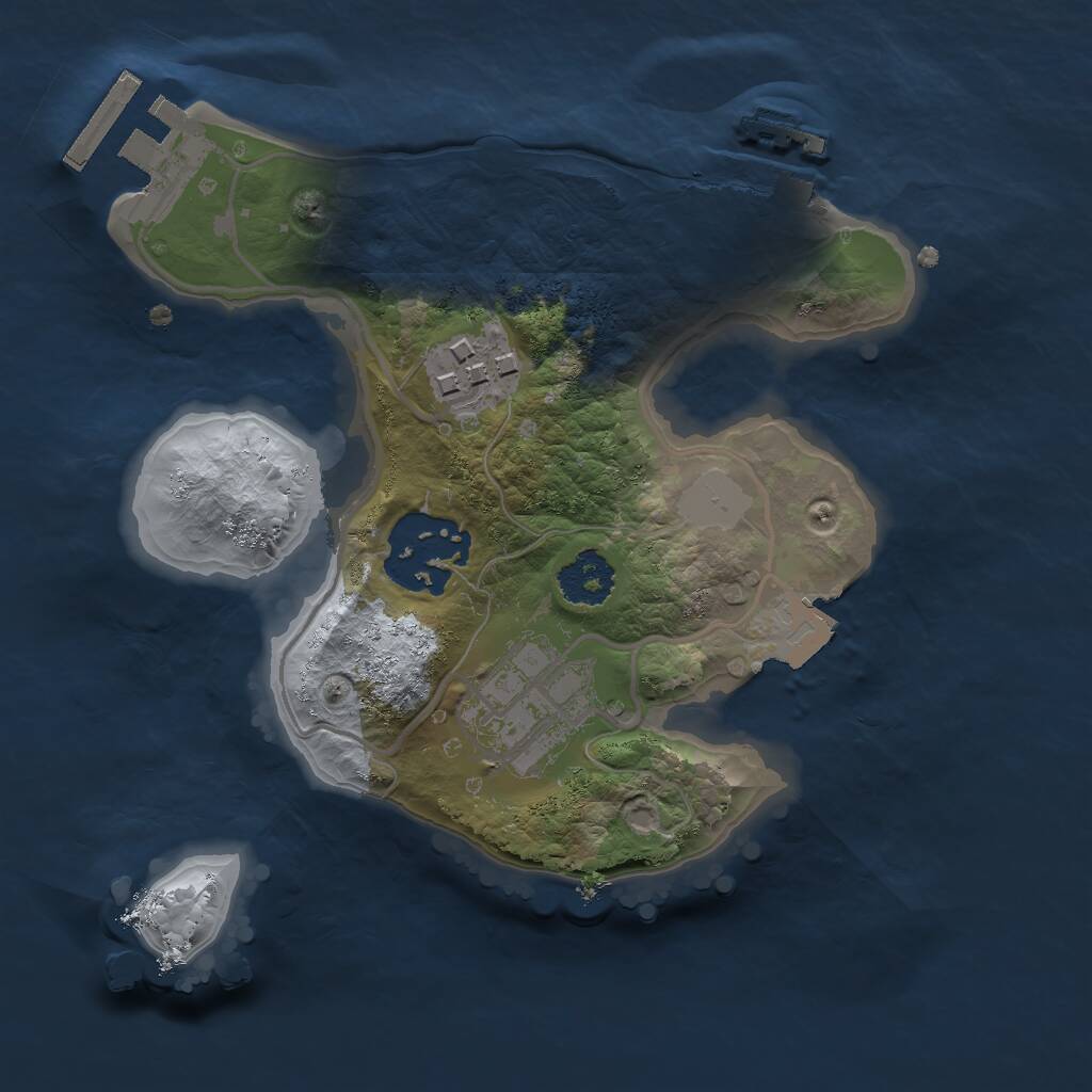 Rust Map: Procedural Map, Size: 2000, Seed: 98994151, 6 Monuments