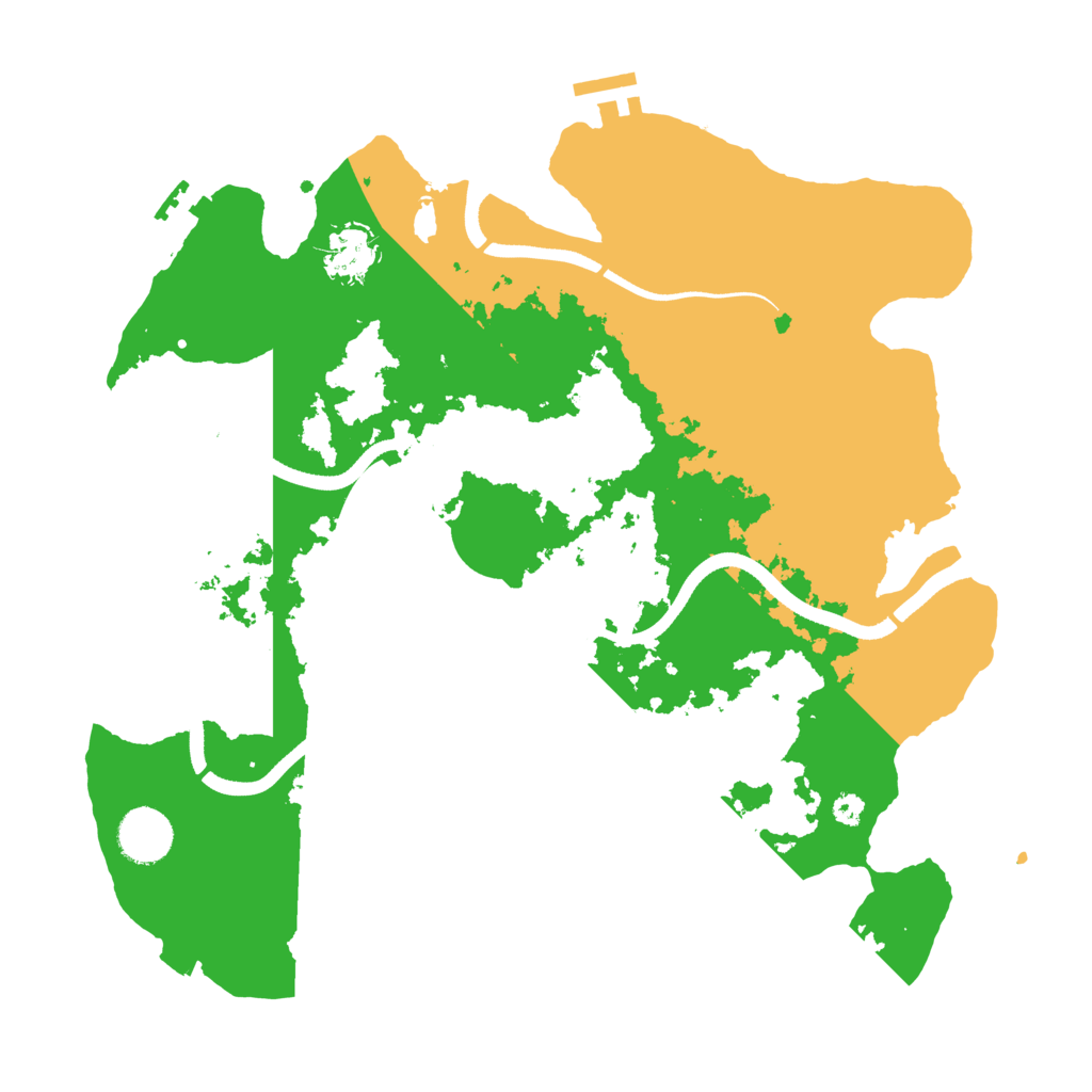 Biome Rust Map: Procedural Map, Size: 3500, Seed: 18364496