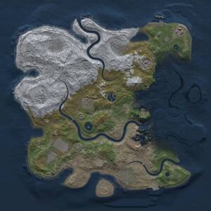 Thumbnail Rust Map: Procedural Map, Size: 3750, Seed: 536433449, 16 Monuments