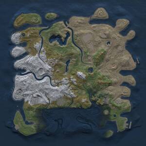 Thumbnail Rust Map: Procedural Map, Size: 4250, Seed: 316546187, 14 Monuments