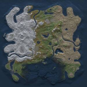 Thumbnail Rust Map: Procedural Map, Size: 4500, Seed: 911555872, 16 Monuments