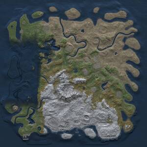 Thumbnail Rust Map: Procedural Map, Size: 5500, Seed: 197981989, 17 Monuments