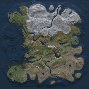 Thumbnail Rust Map: Procedural Map, Size: 4500, Seed: 703881750, 17 Monuments