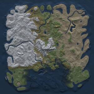 Thumbnail Rust Map: Procedural Map, Size: 6000, Seed: 2136064661, 17 Monuments