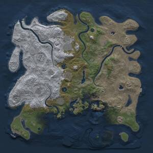 Thumbnail Rust Map: Procedural Map, Size: 4500, Seed: 1801907158, 16 Monuments
