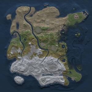 Thumbnail Rust Map: Procedural Map, Size: 3750, Seed: 2037594464, 16 Monuments