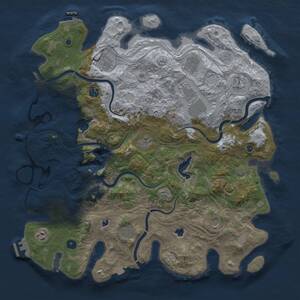 Thumbnail Rust Map: Procedural Map, Size: 4500, Seed: 1800357147, 16 Monuments