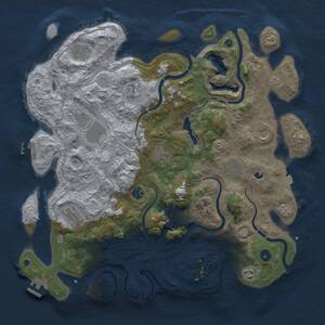 Thumbnail Rust Map: Procedural Map, Size: 4300, Seed: 1425443301, 17 Monuments