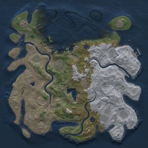 Thumbnail Rust Map: Procedural Map, Size: 4400, Seed: 9366187, 16 Monuments