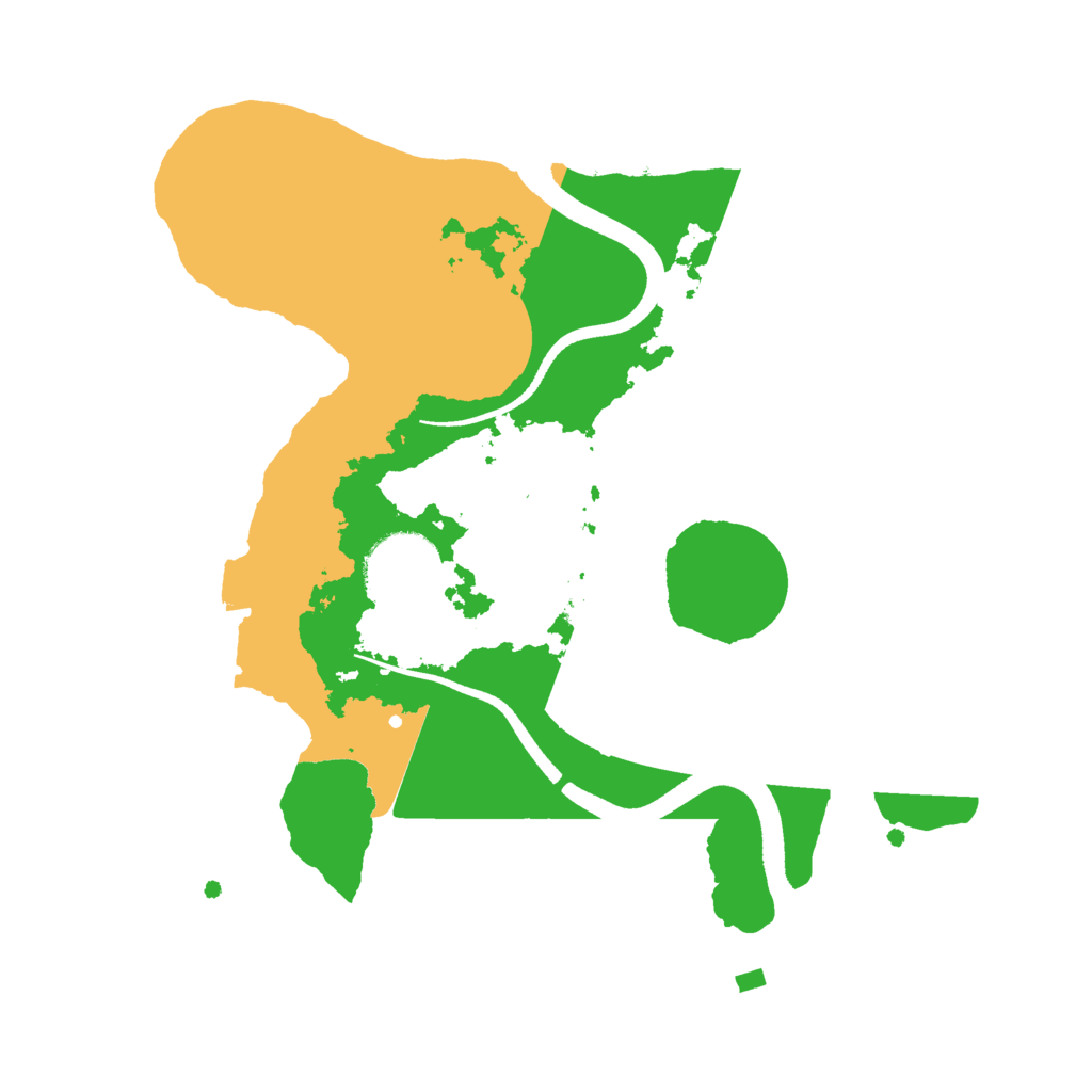 Biome Rust Map: Procedural Map, Size: 2500, Seed: 863895725