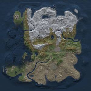 Thumbnail Rust Map: Procedural Map, Size: 3800, Seed: 973636180, 15 Monuments