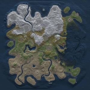 Thumbnail Rust Map: Procedural Map, Size: 4200, Seed: 601355396, 17 Monuments