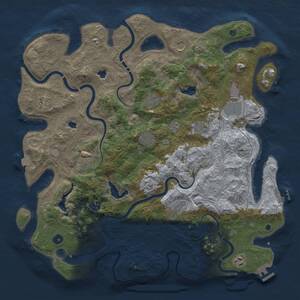 Thumbnail Rust Map: Procedural Map, Size: 4500, Seed: 665401186, 17 Monuments