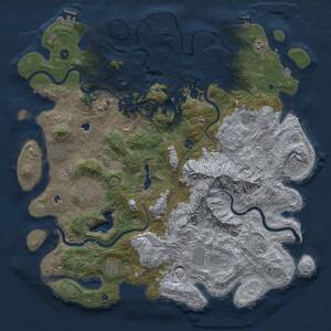Thumbnail Rust Map: Procedural Map, Size: 5000, Seed: 1012026, 17 Monuments