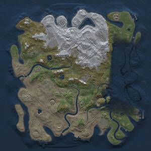 Thumbnail Rust Map: Procedural Map, Size: 4250, Seed: 985034662, 17 Monuments