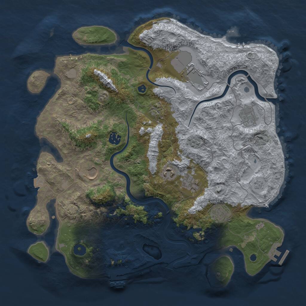 Rust Map: Procedural Map, Size: 3750, Seed: 1372504222, 15 Monuments