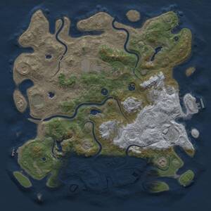 Thumbnail Rust Map: Procedural Map, Size: 4500, Seed: 185444861, 16 Monuments