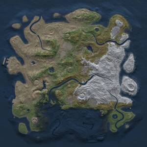 Thumbnail Rust Map: Procedural Map, Size: 4250, Seed: 1807221440, 14 Monuments