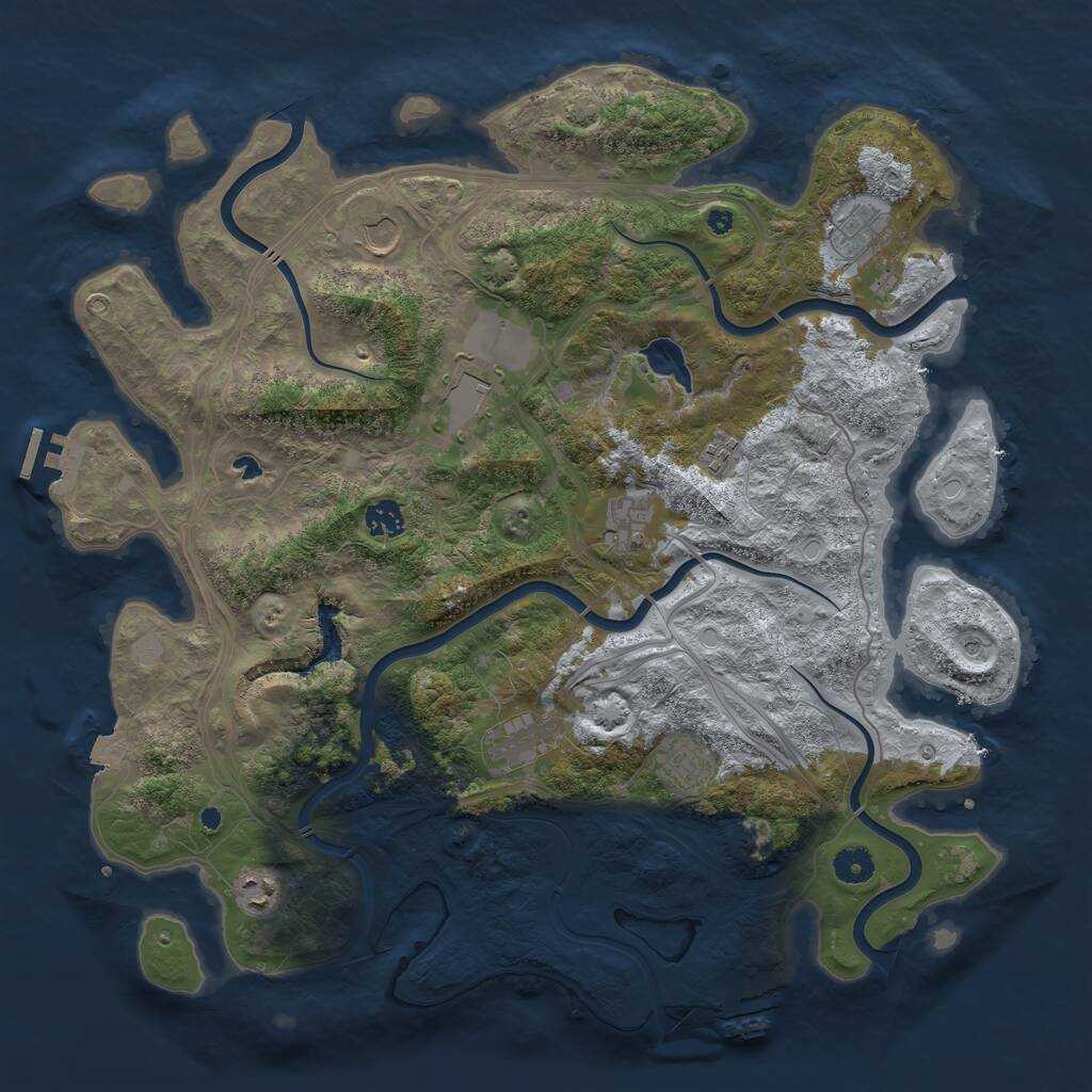 Rust Map: Procedural Map, Size: 4250, Seed: 1807221440, 14 Monuments