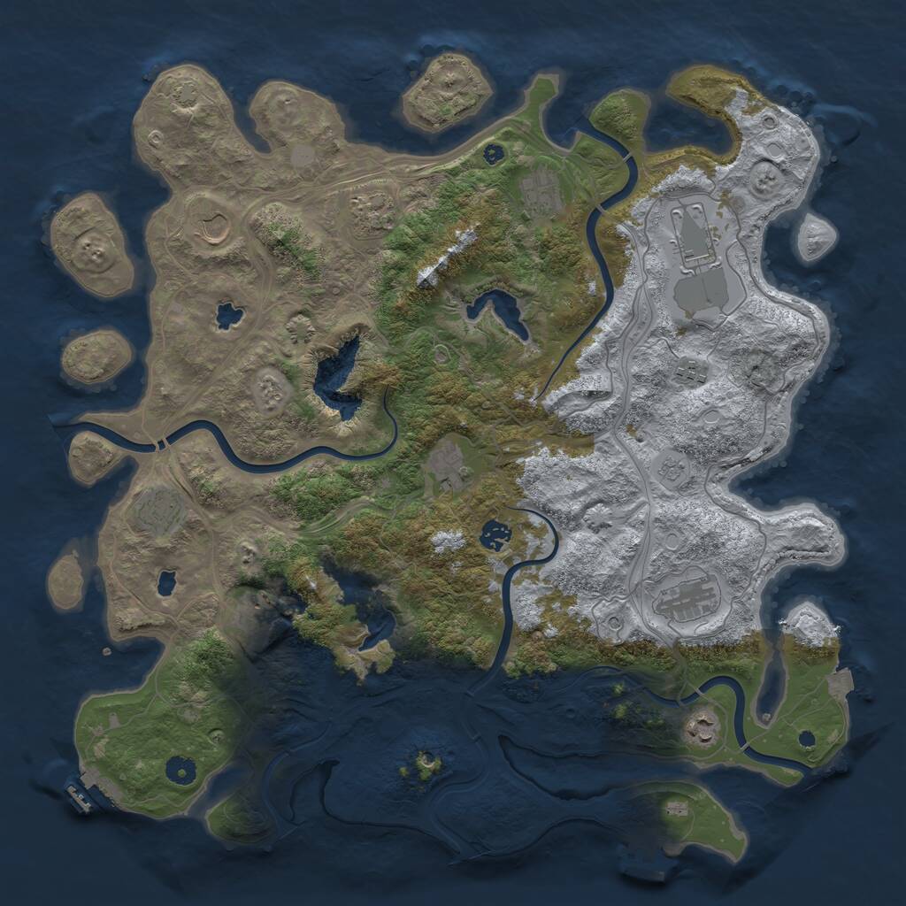 Rust Map: Procedural Map, Size: 4500, Seed: 20260102, 17 Monuments