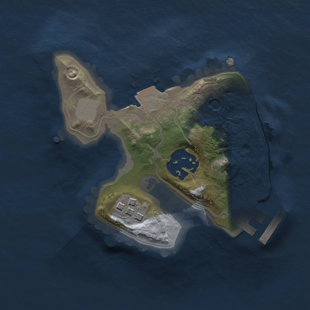 Rust Map: Procedural Map, Size: 1600, Seed: 1165616591, 5 Monuments