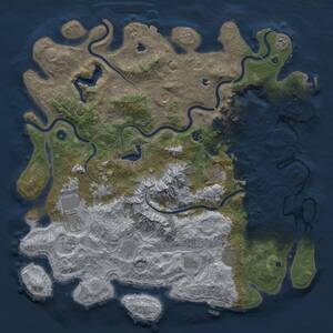 Thumbnail Rust Map: Procedural Map, Size: 5000, Seed: 1261546251, 16 Monuments