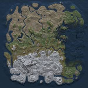 Thumbnail Rust Map: Procedural Map, Size: 6000, Seed: 620023068, 17 Monuments