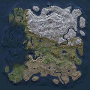 Thumbnail Rust Map: Procedural Map, Size: 4500, Seed: 209341870, 16 Monuments