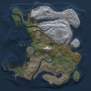Thumbnail Rust Map: Procedural Map, Size: 3000, Seed: 4574881, 11 Monuments