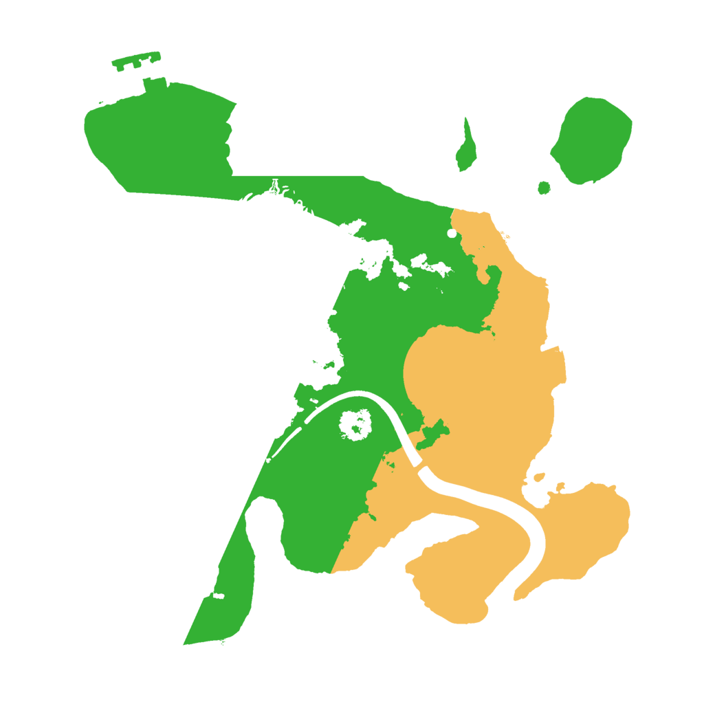 Biome Rust Map: Procedural Map, Size: 2200, Seed: 461660522