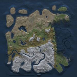 Thumbnail Rust Map: Procedural Map, Size: 4000, Seed: 310251, 12 Monuments