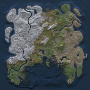 Thumbnail Rust Map: Procedural Map, Size: 4500, Seed: 562944834, 17 Monuments