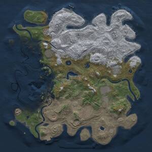 Thumbnail Rust Map: Procedural Map, Size: 4250, Seed: 1619958816, 15 Monuments