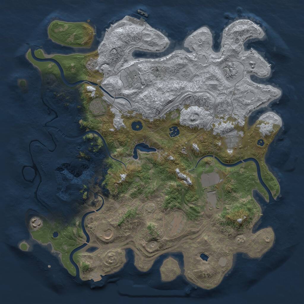 Rust Map: Procedural Map, Size: 4250, Seed: 1619958816, 15 Monuments