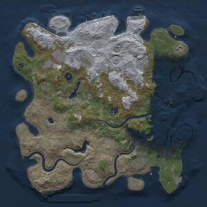 Thumbnail Rust Map: Procedural Map, Size: 4000, Seed: 1752963190, 15 Monuments