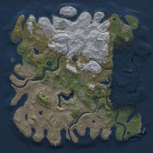 Thumbnail Rust Map: Procedural Map, Size: 4500, Seed: 62468777, 15 Monuments