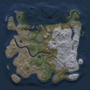 Thumbnail Rust Map: Procedural Map, Size: 3500, Seed: 9457632, 14 Monuments