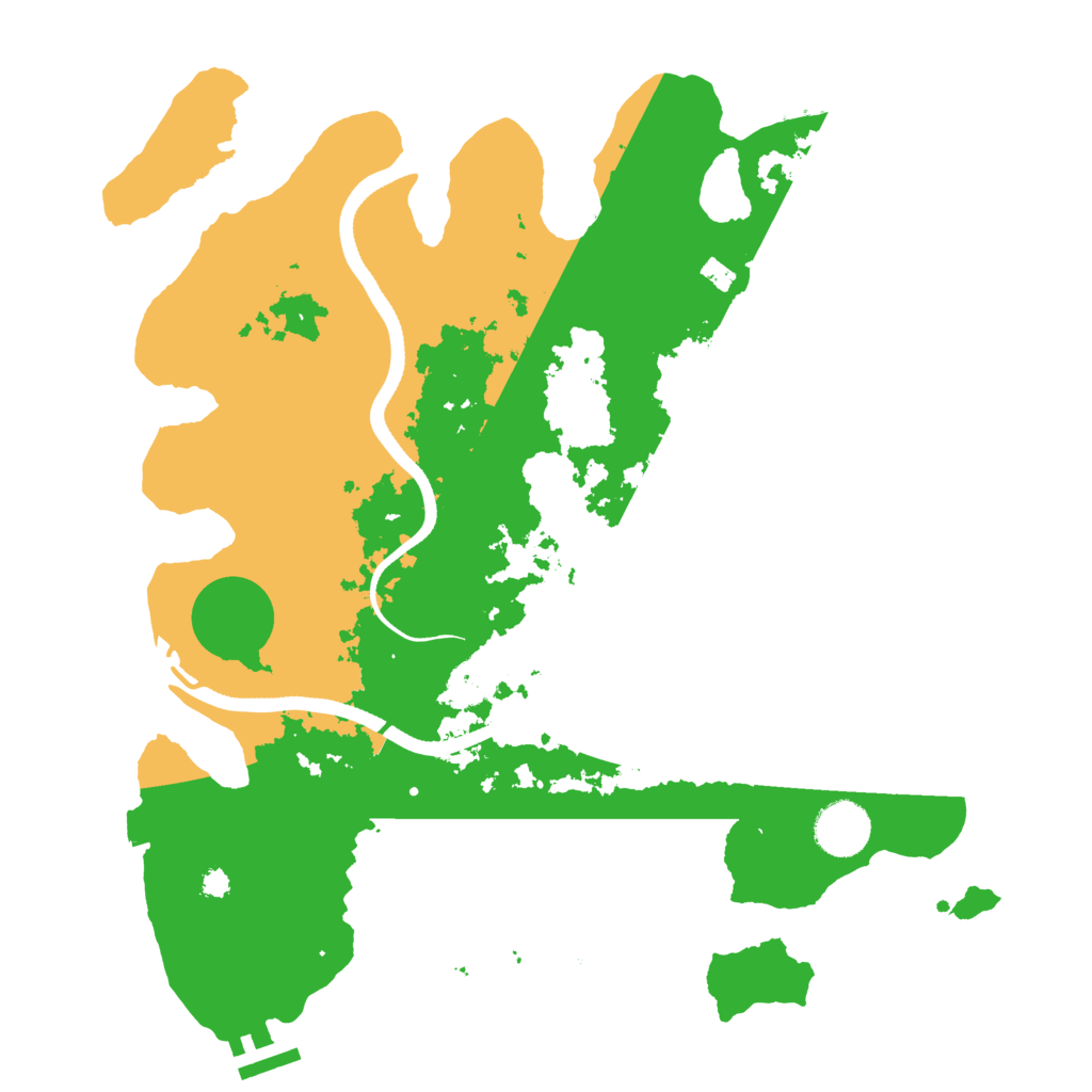 Biome Rust Map: Procedural Map, Size: 3500, Seed: 651464