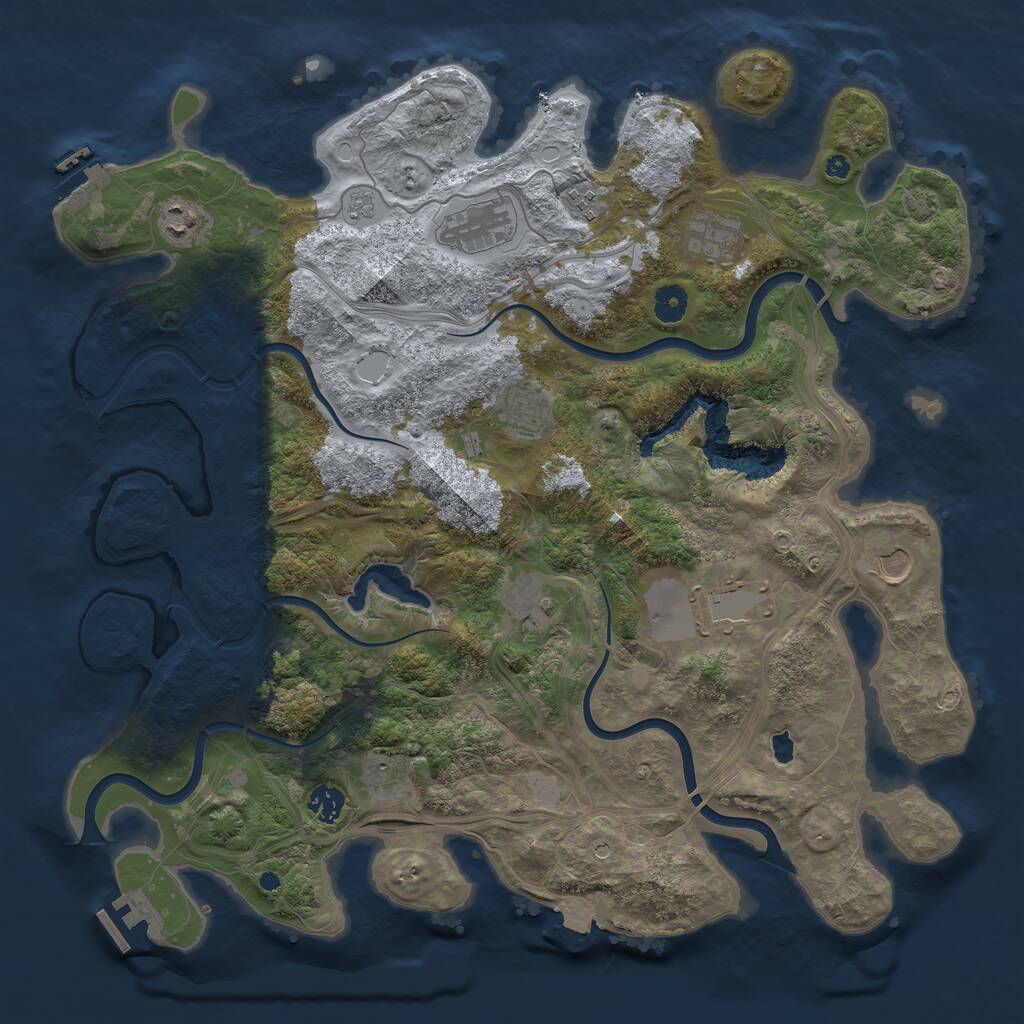 Rust Map: Procedural Map, Size: 4250, Seed: 1726276728, 16 Monuments