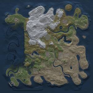 Thumbnail Rust Map: Procedural Map, Size: 4250, Seed: 1726276728, 16 Monuments