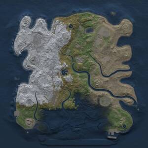 Thumbnail Rust Map: Procedural Map, Size: 3500, Seed: 983406252, 14 Monuments