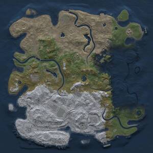 Thumbnail Rust Map: Procedural Map, Size: 4500, Seed: 921887357, 17 Monuments