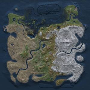 Thumbnail Rust Map: Procedural Map, Size: 4250, Seed: 44469686, 17 Monuments