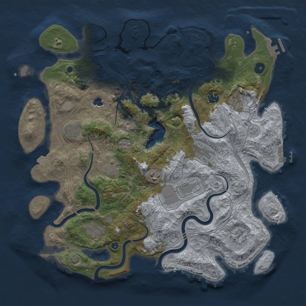 Rust Map: Procedural Map, Size: 4250, Seed: 1012026, 16 Monuments