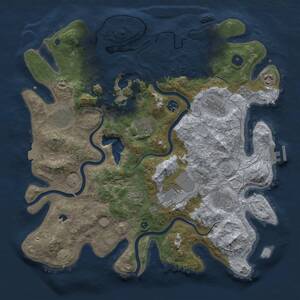 Thumbnail Rust Map: Procedural Map, Size: 4000, Seed: 846516514, 15 Monuments