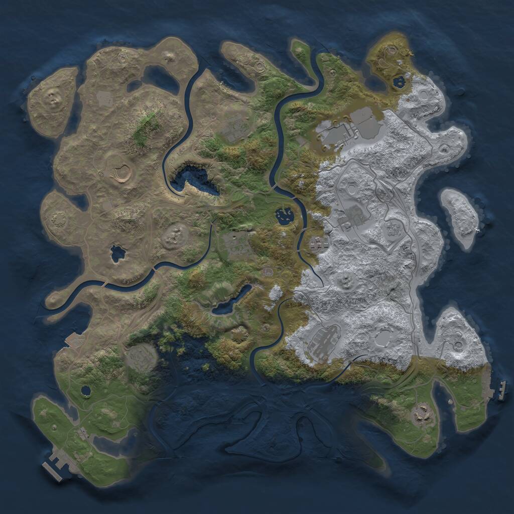 Rust Map: Procedural Map, Size: 4250, Seed: 312013508, 16 Monuments