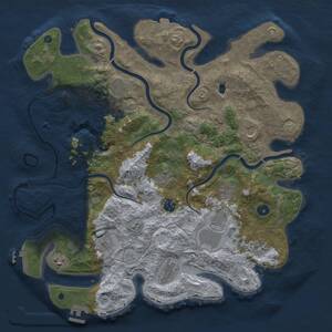 Thumbnail Rust Map: Procedural Map, Size: 4200, Seed: 311996, 17 Monuments